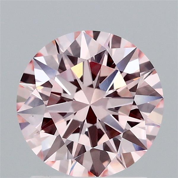 Actual 1.51 carat Intense Pink Round lab-grown diamond