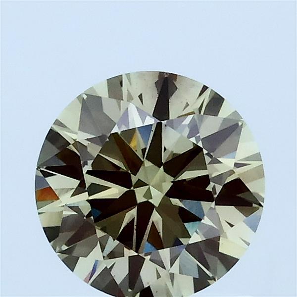 Actual 1.01 carat Intense Green Round lab-grown diamond