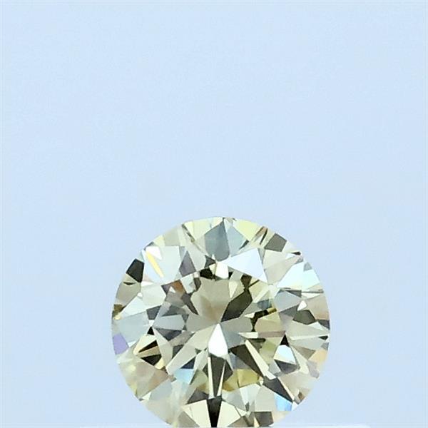 Actual 0.3 carat Fancy Light Yellow Round lab-grown diamond