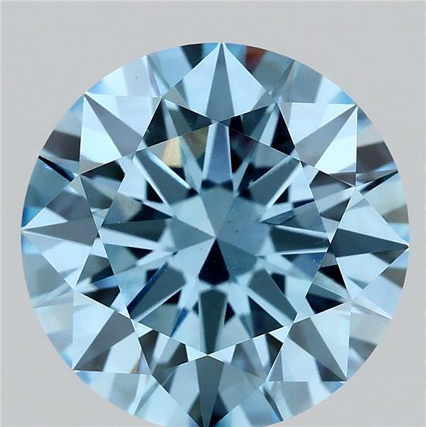 Round 5.02ct Fancy Vivid Blue VS1