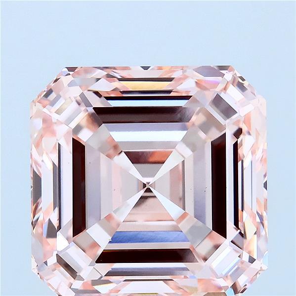 8.02 ct Asscher lab grown diamond FANCY INTENSE PINK VS1