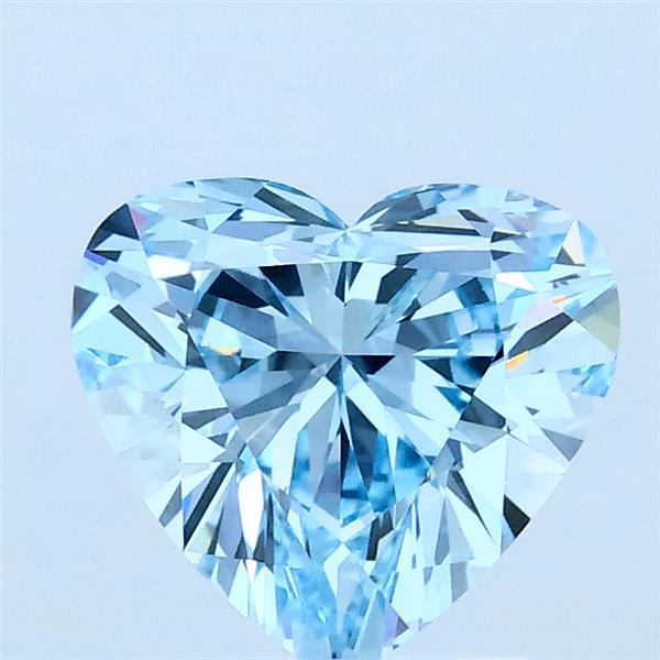 1.39 ct Heart lab grown diamond FANCY INTENSE BLUE VVS2