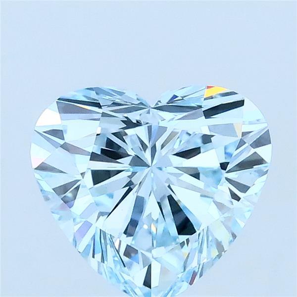 1.37 ct Heart lab grown diamond FANCY BLUE VVS2