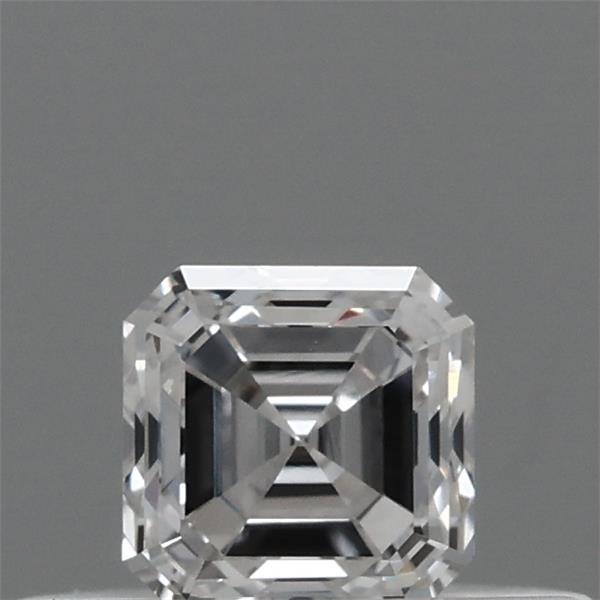 Actual 0.31 carat E Asscher lab-grown diamond