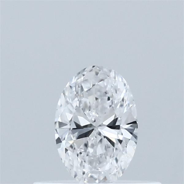 Actual 0.34 carat D Oval lab-grown diamond