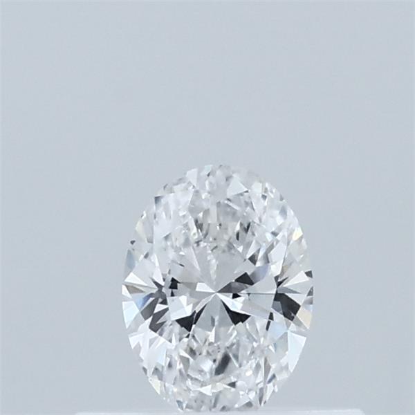 Actual 0.31 carat D Oval lab-grown diamond