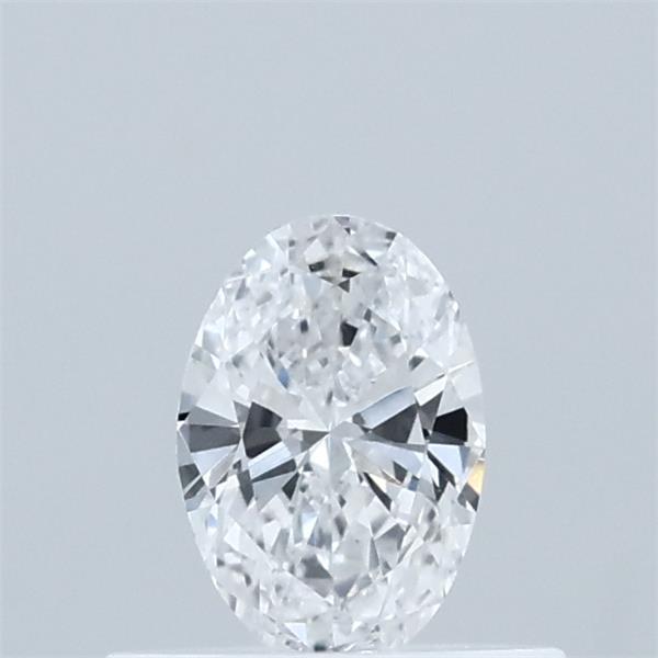 Actual 0.33 carat D Oval lab-grown diamond