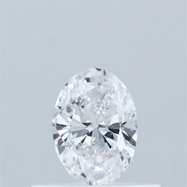 Actual 0.33 carat D Oval lab-grown diamond