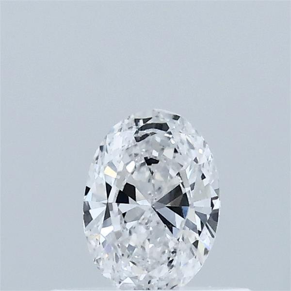 Actual 0.33 carat D Oval lab-grown diamond