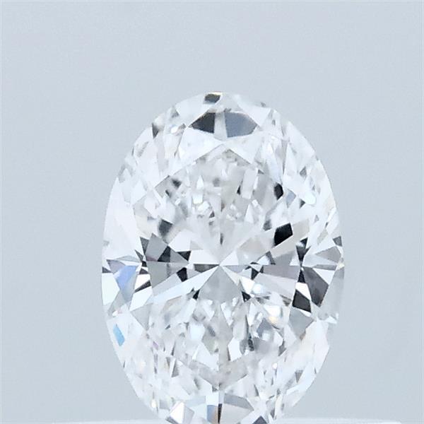 Actual 0.33 carat D Oval lab-grown diamond