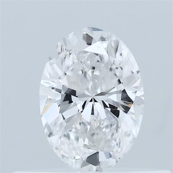 Actual 0.32 carat D Oval lab-grown diamond