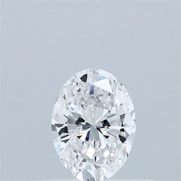 Actual 0.33 carat D Oval lab-grown diamond