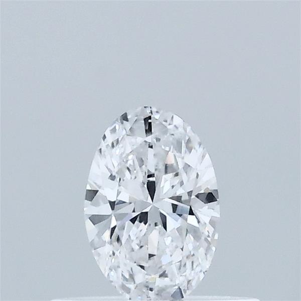 Actual 0.32 carat D Oval lab-grown diamond