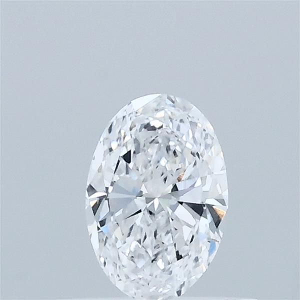 Actual 0.34 carat D Oval lab-grown diamond