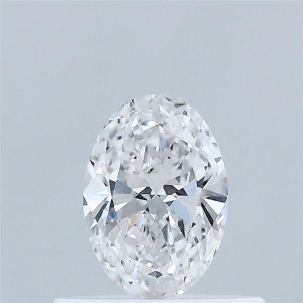Actual 0.35 carat D Oval lab-grown diamond