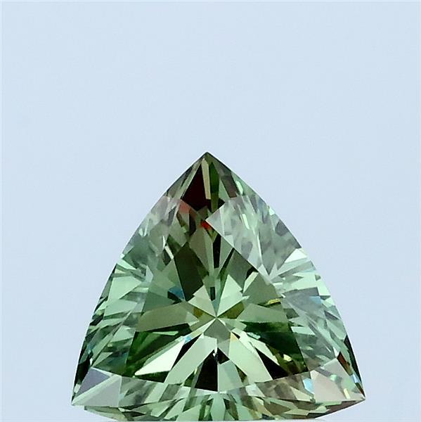 0.89 ct Trilliant lab grown diamond FANCY VIVID GREEN VS1