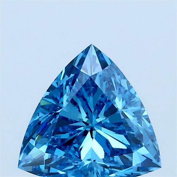 0.99 ct Trilliant lab grown diamond FANCY VIVID BLUE VVS2