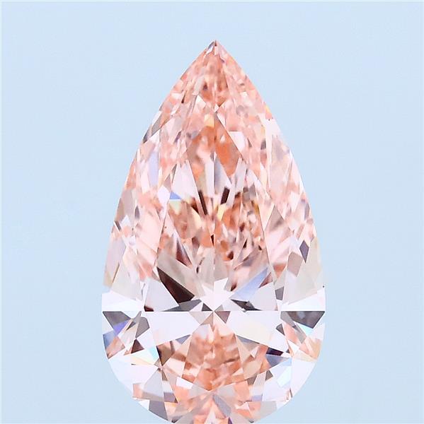 2.35 ct Pear lab grown diamond FANCY VIVID PINK VS1