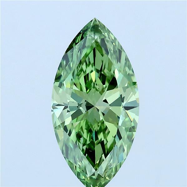 1.90 ct Marquise lab grown diamond FANCY VIVID GREEN VS1