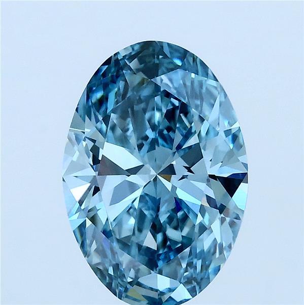 2.33 ct Oval lab grown diamond FANCY VIVID BLUE VS1