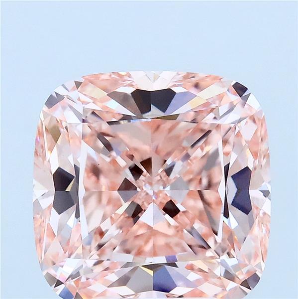 4.70 ct Cushion lab grown diamond FANCY INTENSE PINK VVS2