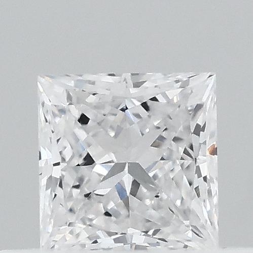 Actual 0.33 carat D Princess lab-grown diamond
