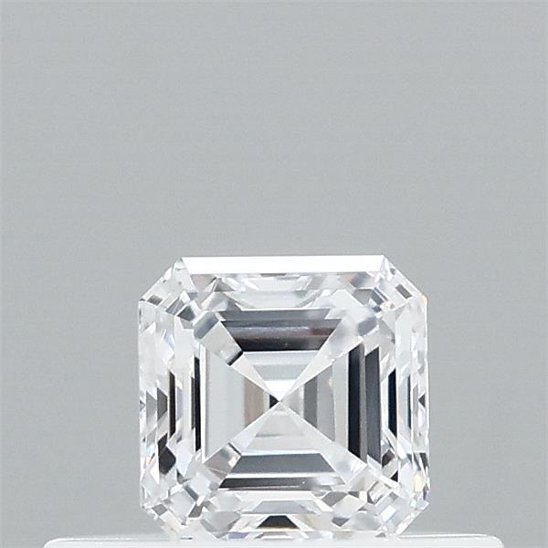 Actual 0.32 carat D Asscher lab-grown diamond