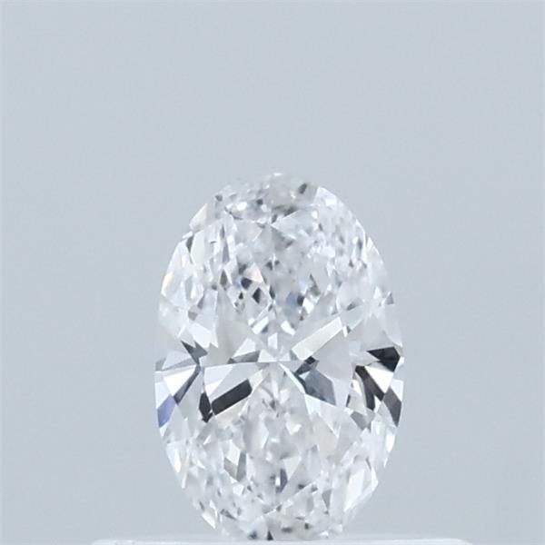 Actual 0.35 carat D Oval lab-grown diamond