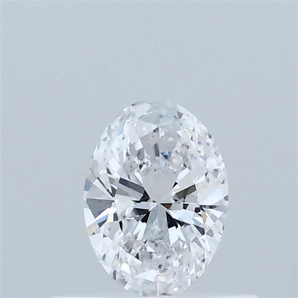 Actual 0.36 carat D Oval lab-grown diamond