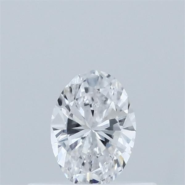 Actual 0.33 carat D Oval lab-grown diamond
