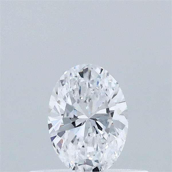 Actual 0.34 carat D Oval lab-grown diamond