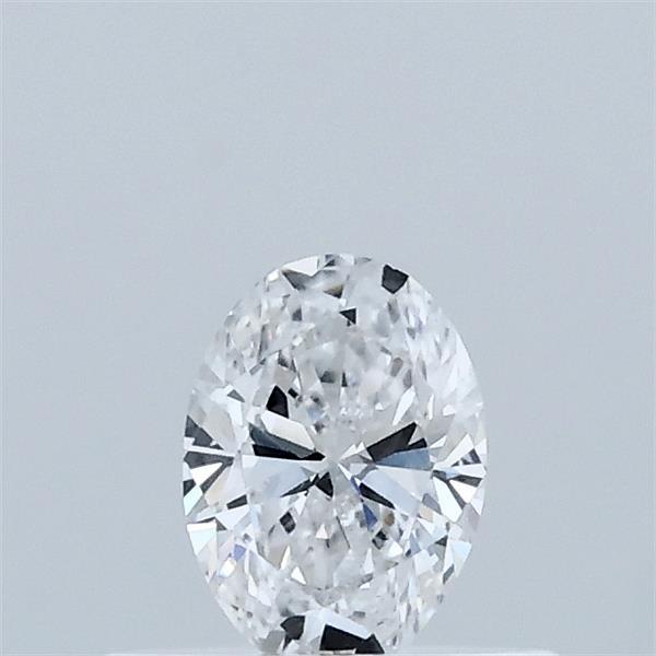 Actual 0.33 carat D Oval lab-grown diamond