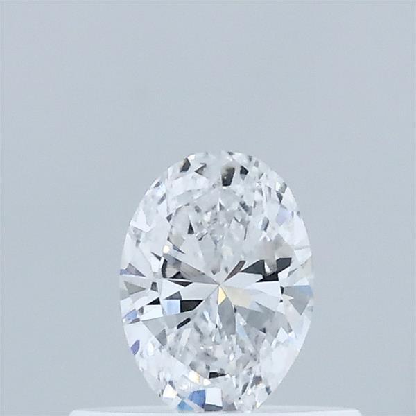 Actual 0.32 carat D Oval lab-grown diamond