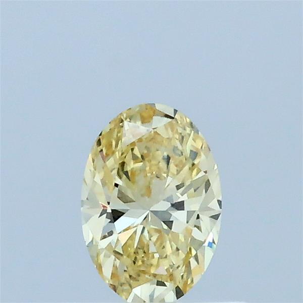 Actual 0.35 carat Fancy Intense Yellow Oval lab-grown diamond