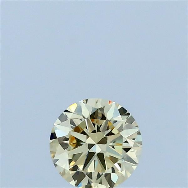 Actual 0.3 carat Fancy Yellow Round lab-grown diamond
