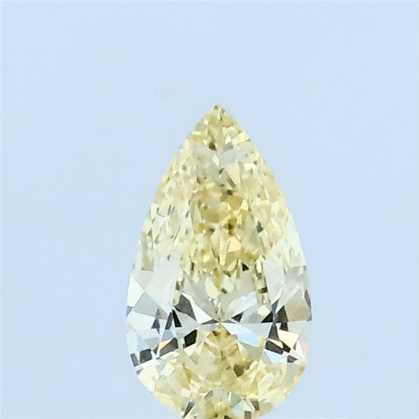 Actual 0.29 carat Fancy Yellow Pear lab-grown diamond