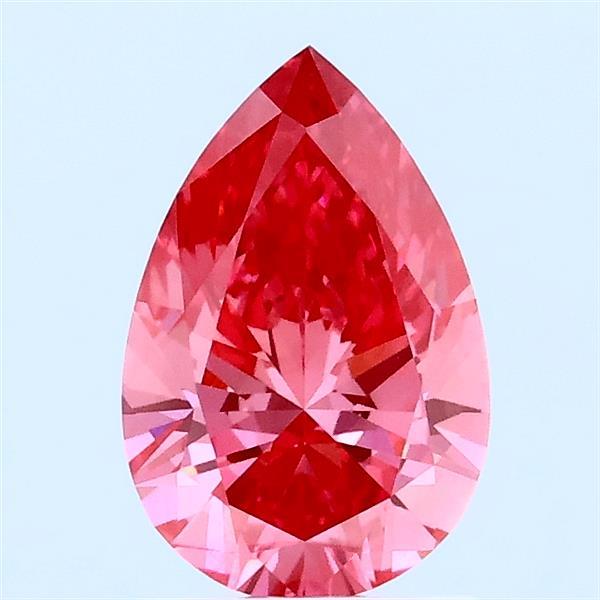 0.99 ct Pear lab grown diamond FANCY VIVID PINK VVS2