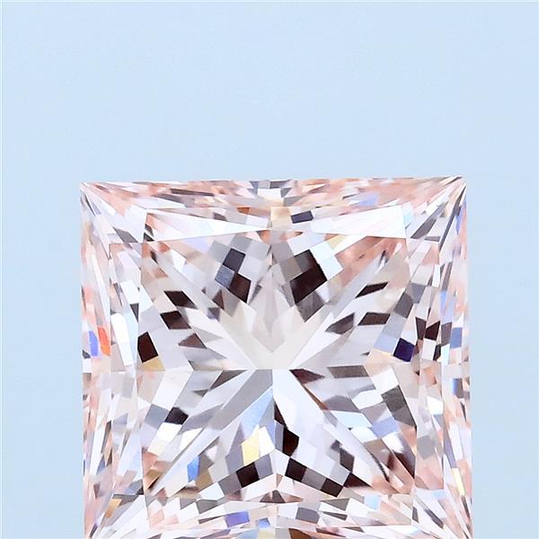 4.51 ct Princess lab grown diamond FANCY PINK VVS2