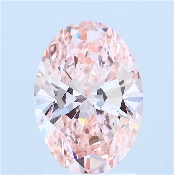 1.43 ct Oval lab grown diamond FANCY INTENSE PINK VS1
