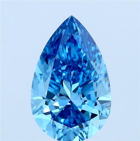 1.93 ct Pear lab grown diamond FANCY VIVID BLUE VS1