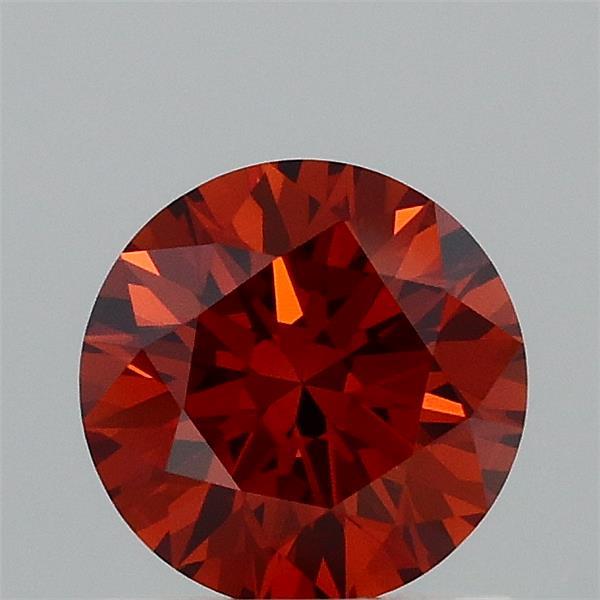 0.96 ct Round lab grown diamond FANCY DEEP ORANGE VS1