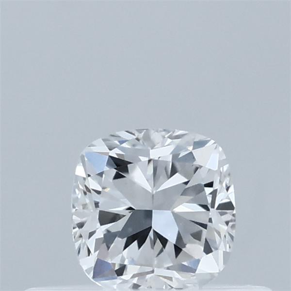 Actual 0.32 carat D Cushion lab-grown diamond