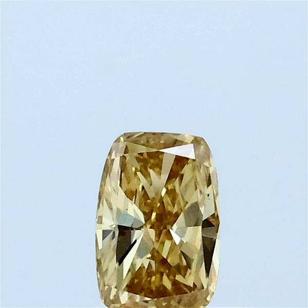 Actual 0.34 carat Fancy Yellow Radiant lab-grown diamond
