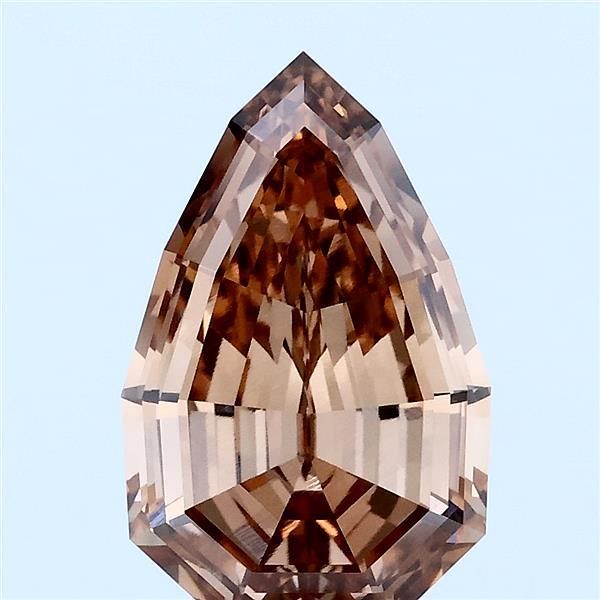 3.10 ct Shield lab grown diamond FANCY BROWN VVS2