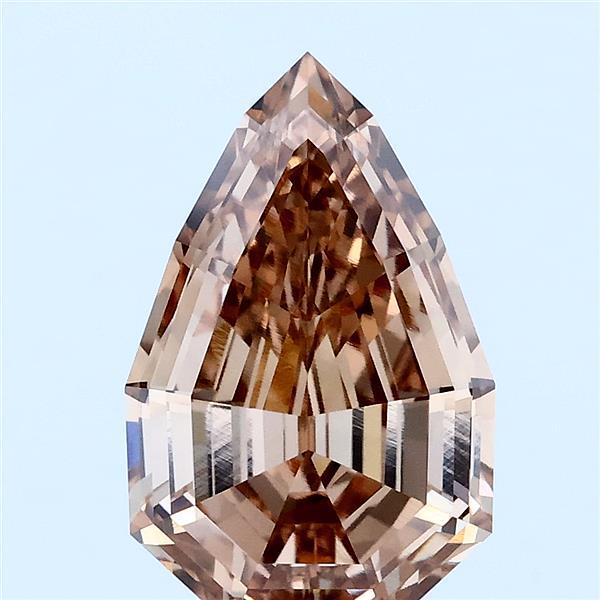 3.18 ct Shield lab grown diamond FANCY BROWN VVS2