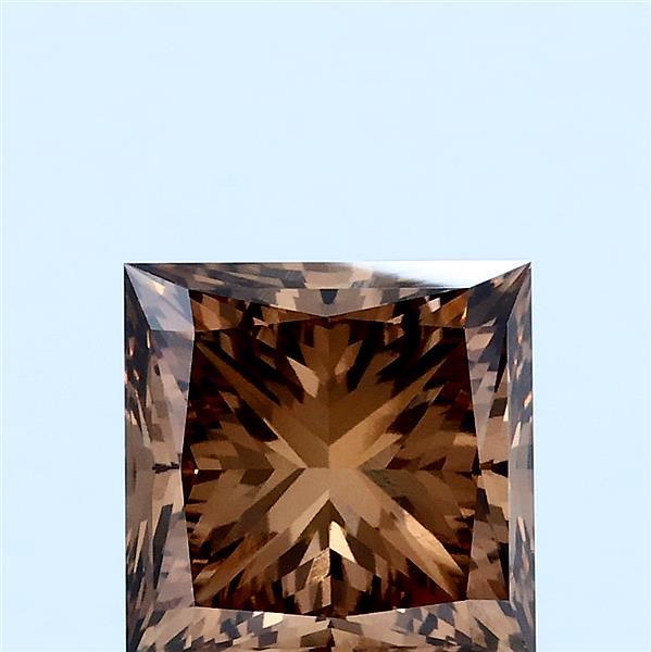 2.88 ct Princess lab grown diamond FANCY BROWN VS1