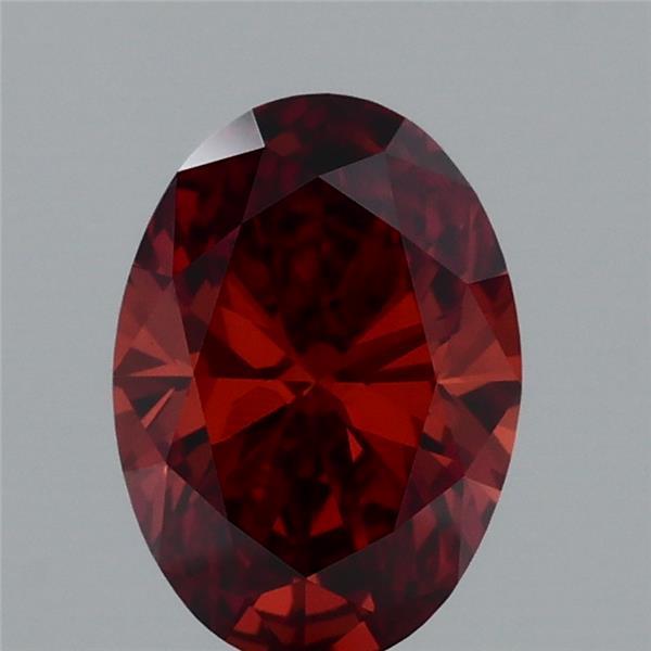0.99 ct Oval lab grown diamond FANCY DEEP ORANGE VVS2