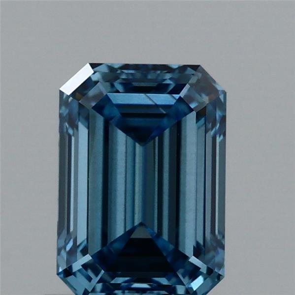 0.99 ct Emerald lab grown diamond FANCY VIVID BLUE VS2