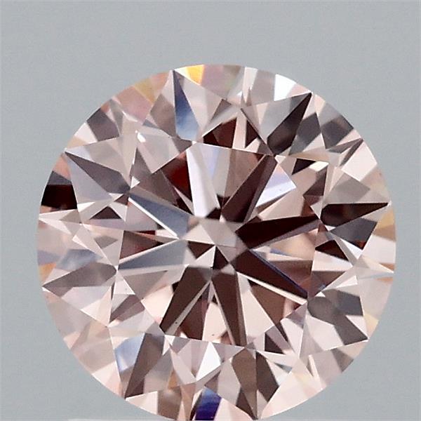 Actual 1.45 carat Fancy Pink Round lab-grown diamond