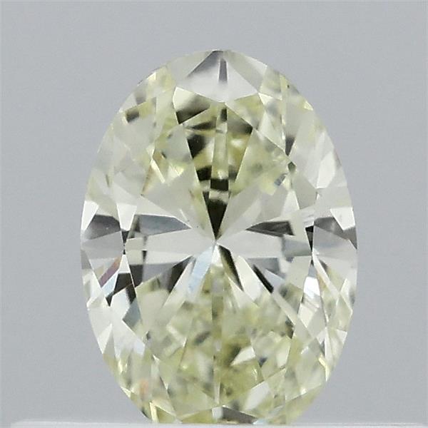 Actual 0.35 carat Fancy Yellow Oval lab-grown diamond
